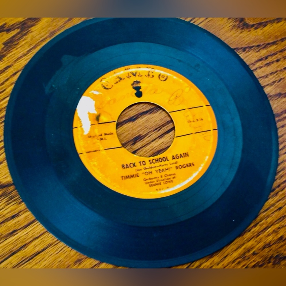 Timmie Oh Yeah Rogers I’ve Got A Dog Who Loves Me 45 RPM Vintage Vinyl Cameo